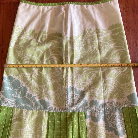 Marimekko Skirt with Pleated Ruffle Size 6 Green, Blue, White 100% Cotton - Picture 11 of 11